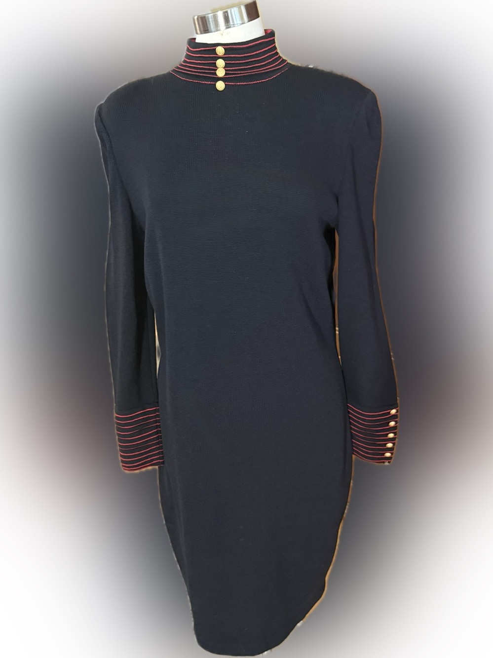 Vintage St. John Collection by Marie Gray Santana Knit Dress & Jacket Set - M